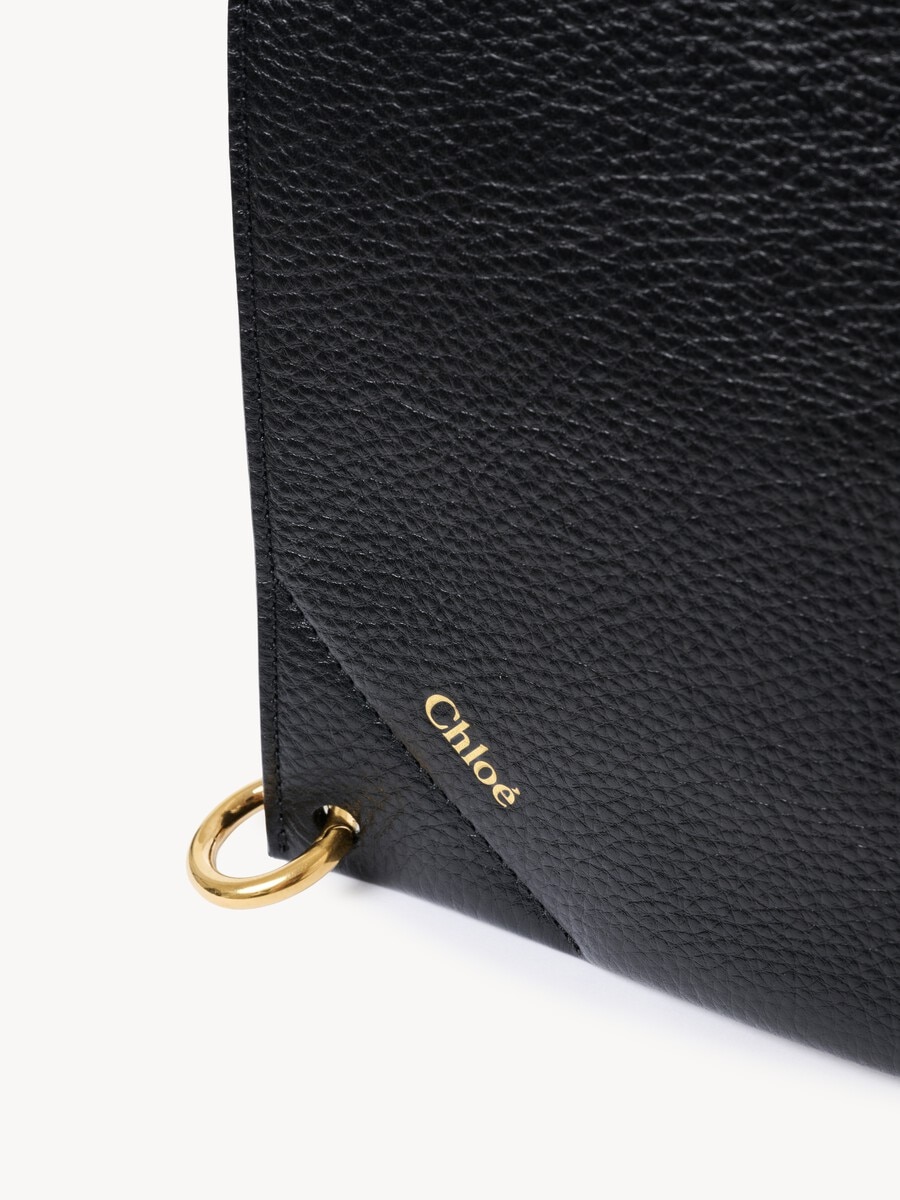 Chlo&eacute; Spin zipped pouch in grained leather - 5