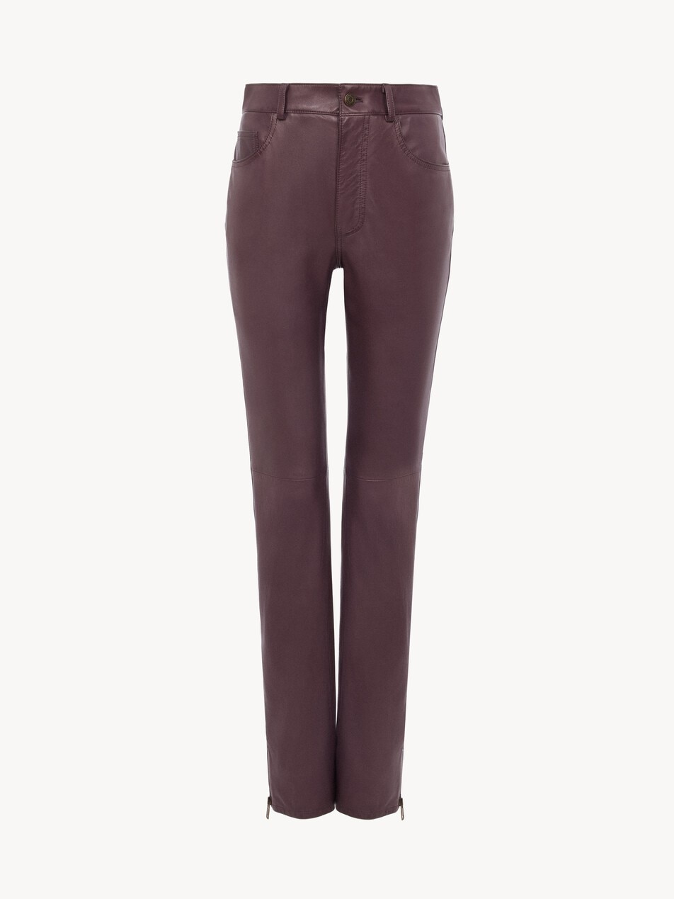 Slim pants in leather