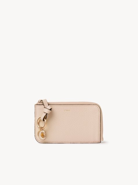 Alphabet wallet in grained leather