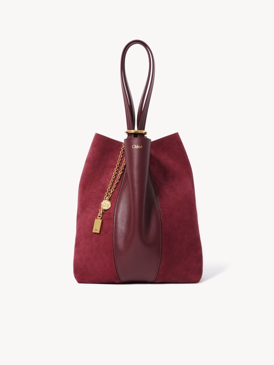Bolso tote Chlo&eacute; Spin de ante y cuero suave - 3