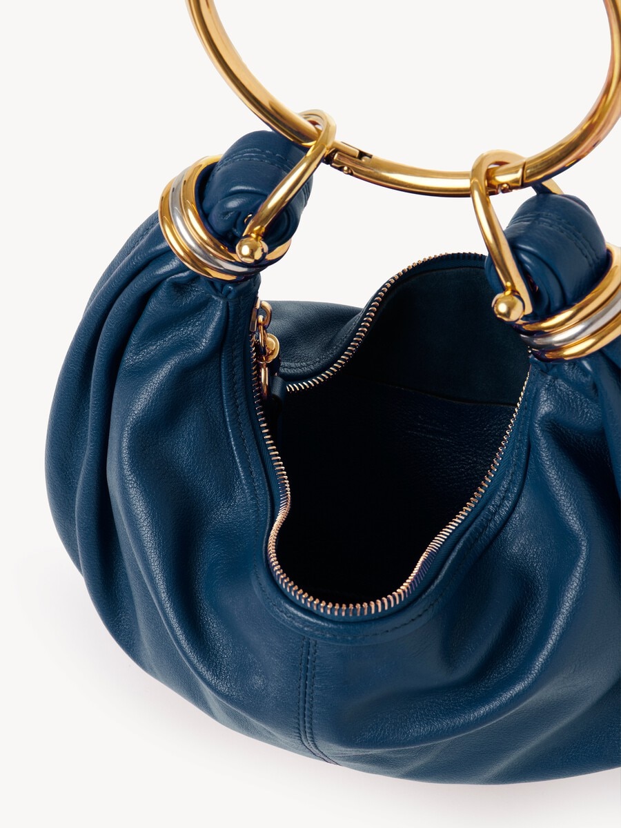 Small Bracelet Hobo bag in grained leather - 6