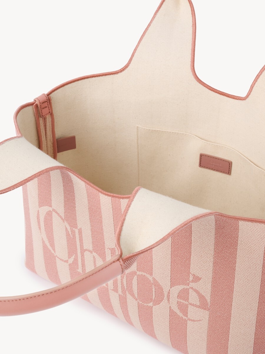 Chlo&eacute; Stripy east-west tote bag in jacquard - 5