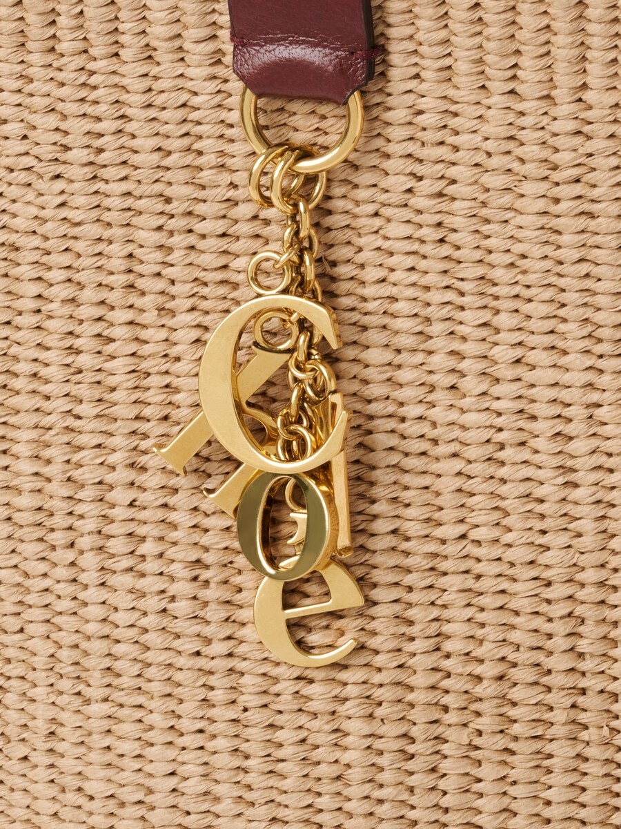 Bolso cesta Chlo&eacute; Charms de fibras naturales - 7