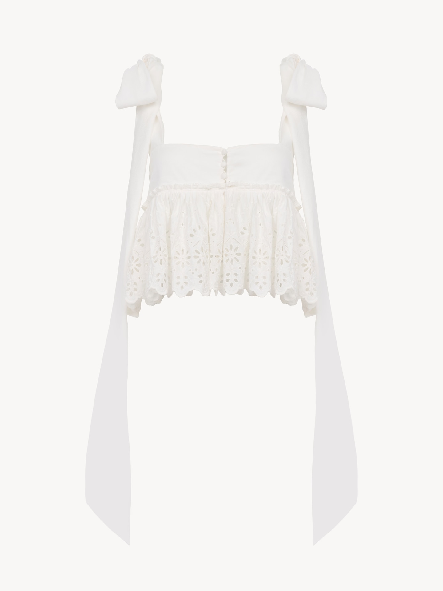 Fluid drawstring pants in soft cotton - 1