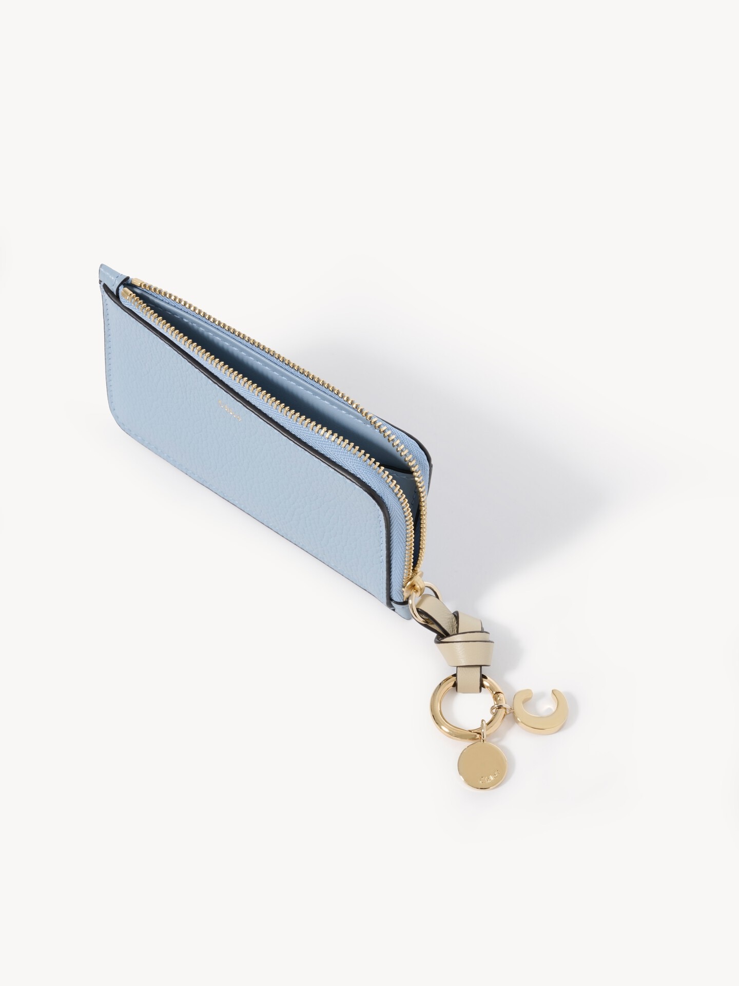 Alphabet wallet in grained leather - 5.0