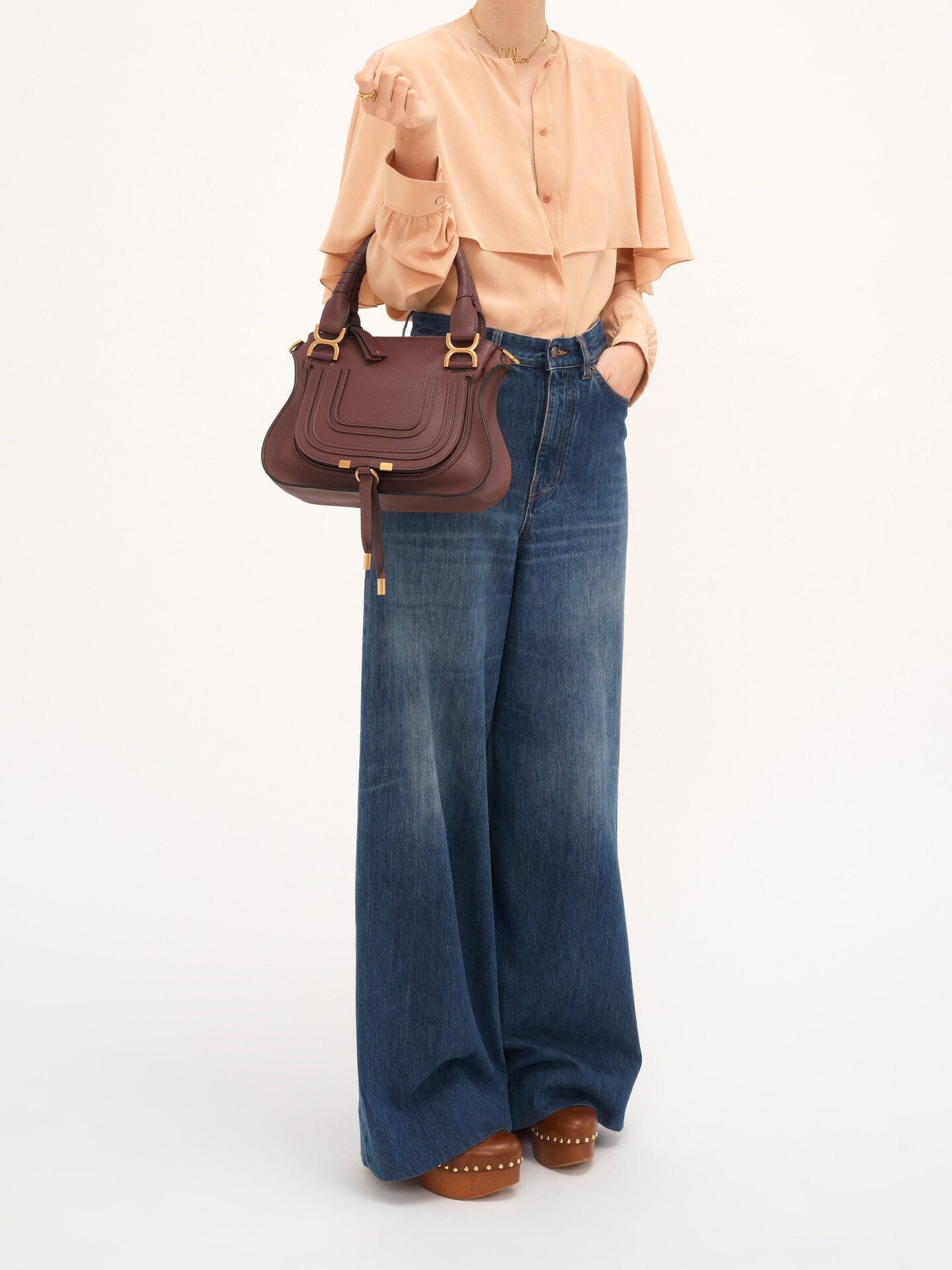 Small Marcie bag in grained leather - 7.0