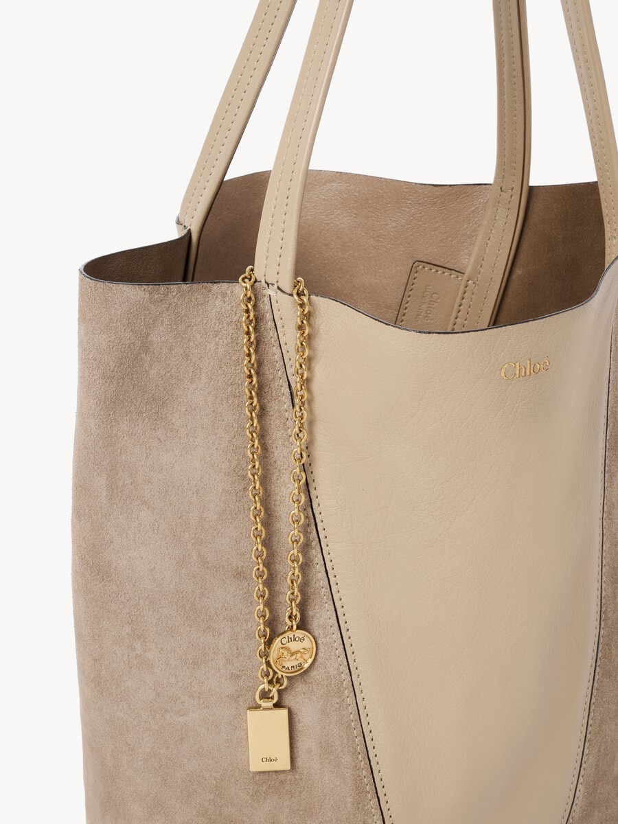 Bolso tote Chlo&eacute; Spin de cuero granulado y ante - 6
