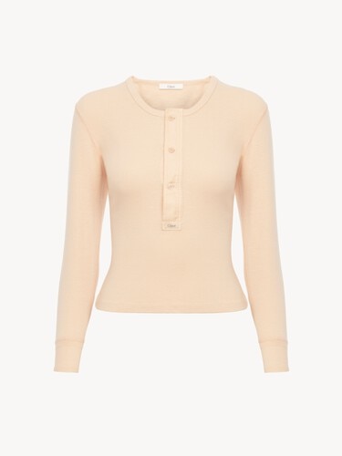 Henley shirt in cotton jersey - 1