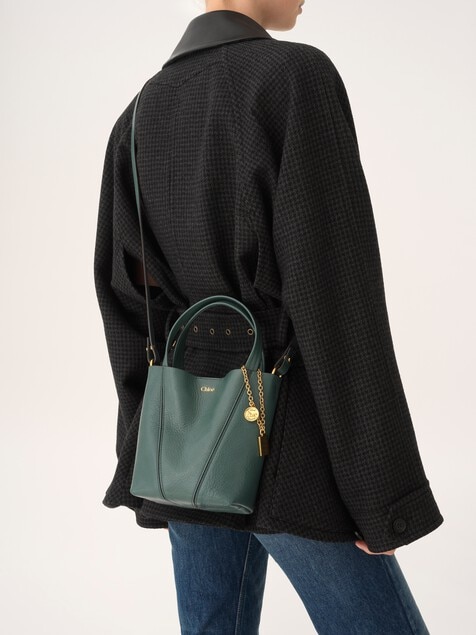 Small Chlo&eacute; Spin tote bag in grained leather