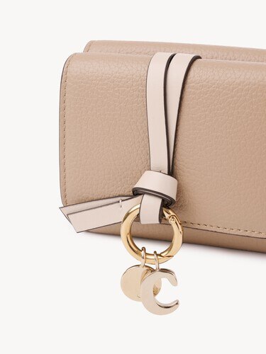Mini Alphabet tri-fold in grained leather  - 6