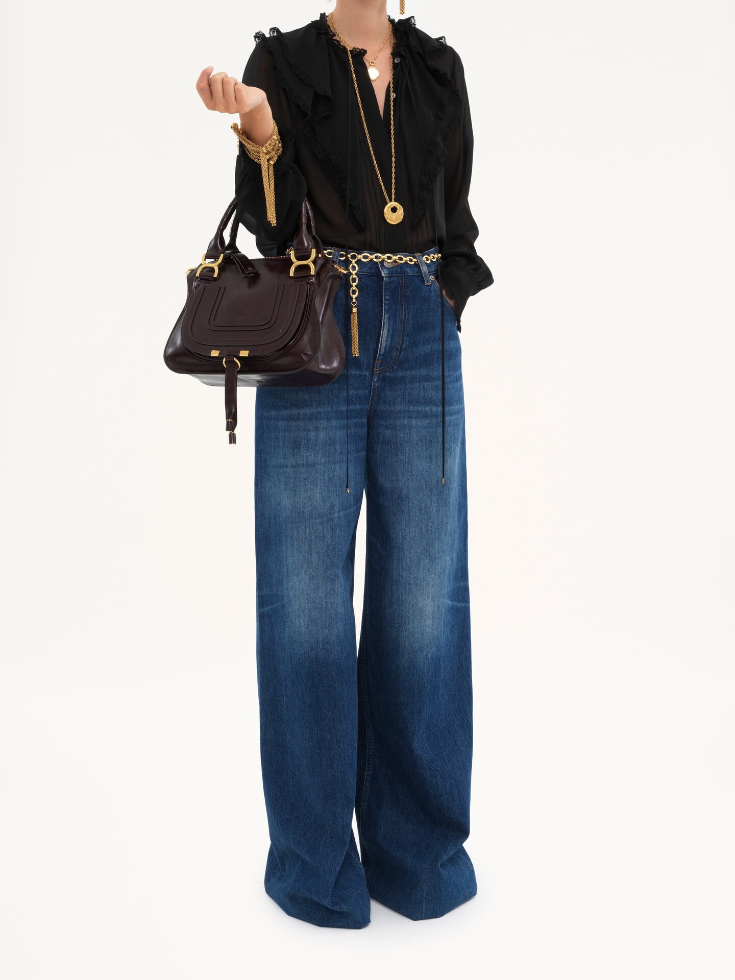Small Marcie bag in shiny leather - 7.0