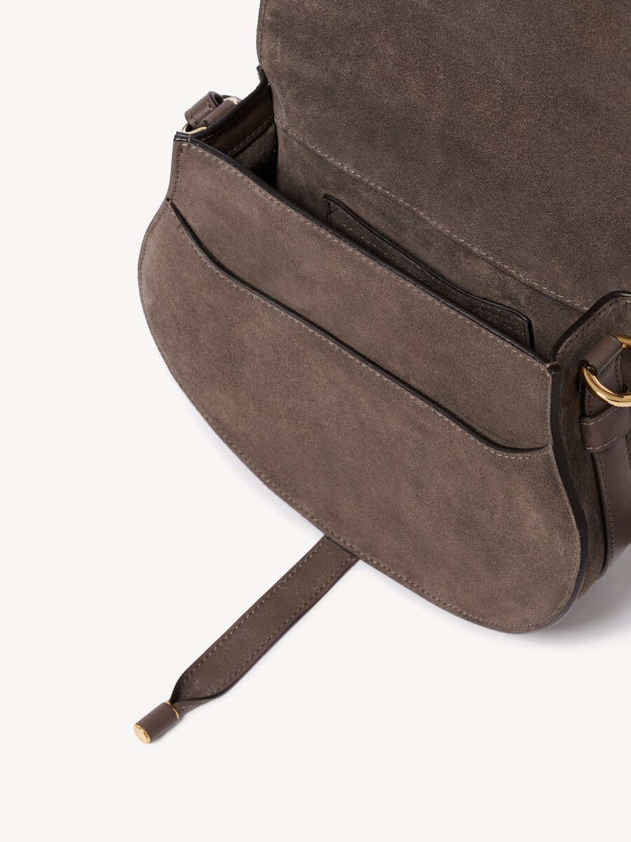 Marcie saddle bag in suede leather - 5