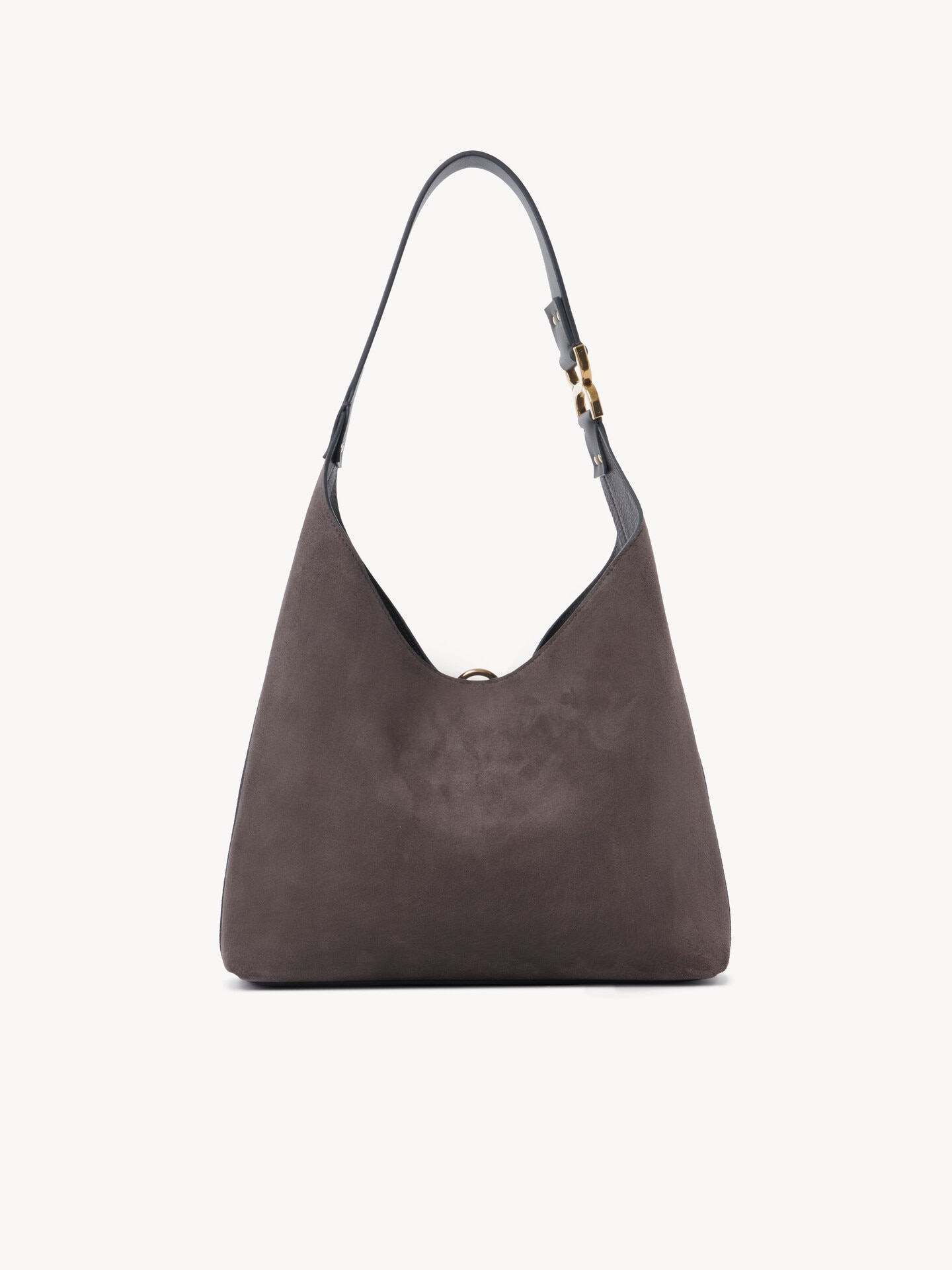 Petit sac hobo Marcie en cuir velours - 4.0
