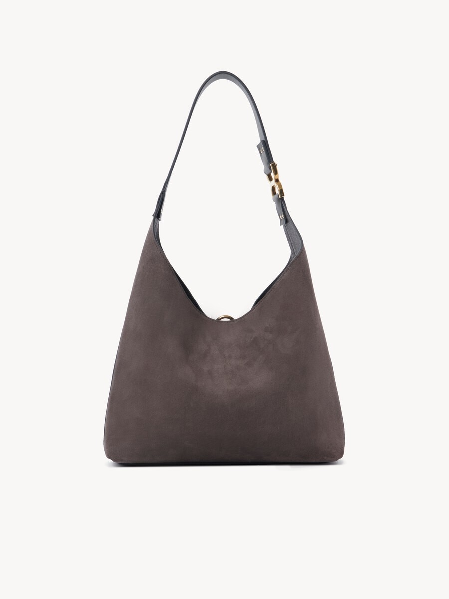 Petit sac hobo Marcie en cuir velours - 4