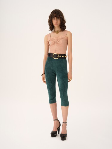 Cropped fitted tank top in technical taffeta - 3