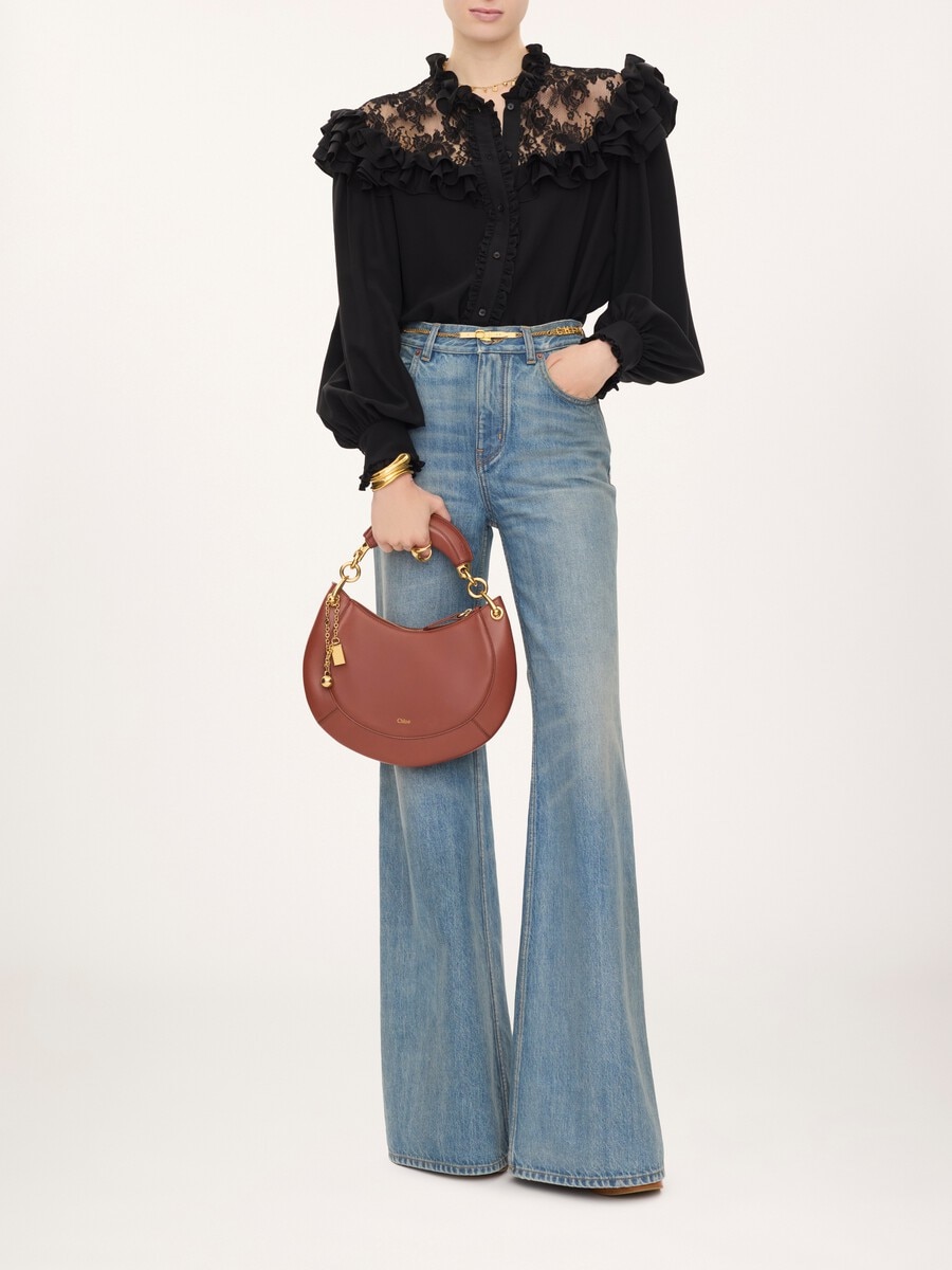 Small Chlo&eacute; Banana zipped hobo in soft leather - 7