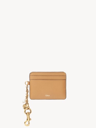 Chlo&eacute; Charms card holder in grained leather - 1