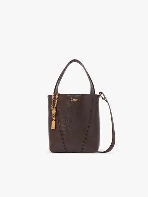 Bolso tote peque&ntilde;o Chlo&eacute; Spin de cuero granulado