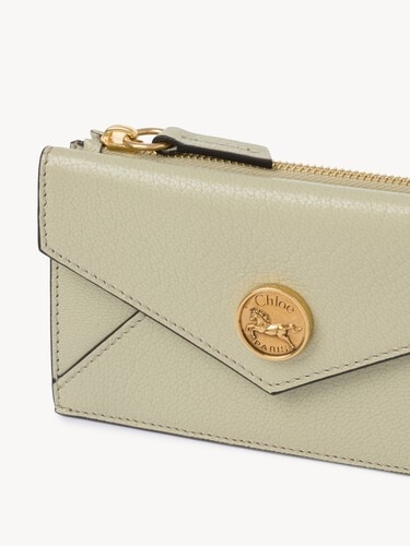 Small Envelope purse with card slots in grained leather - 6