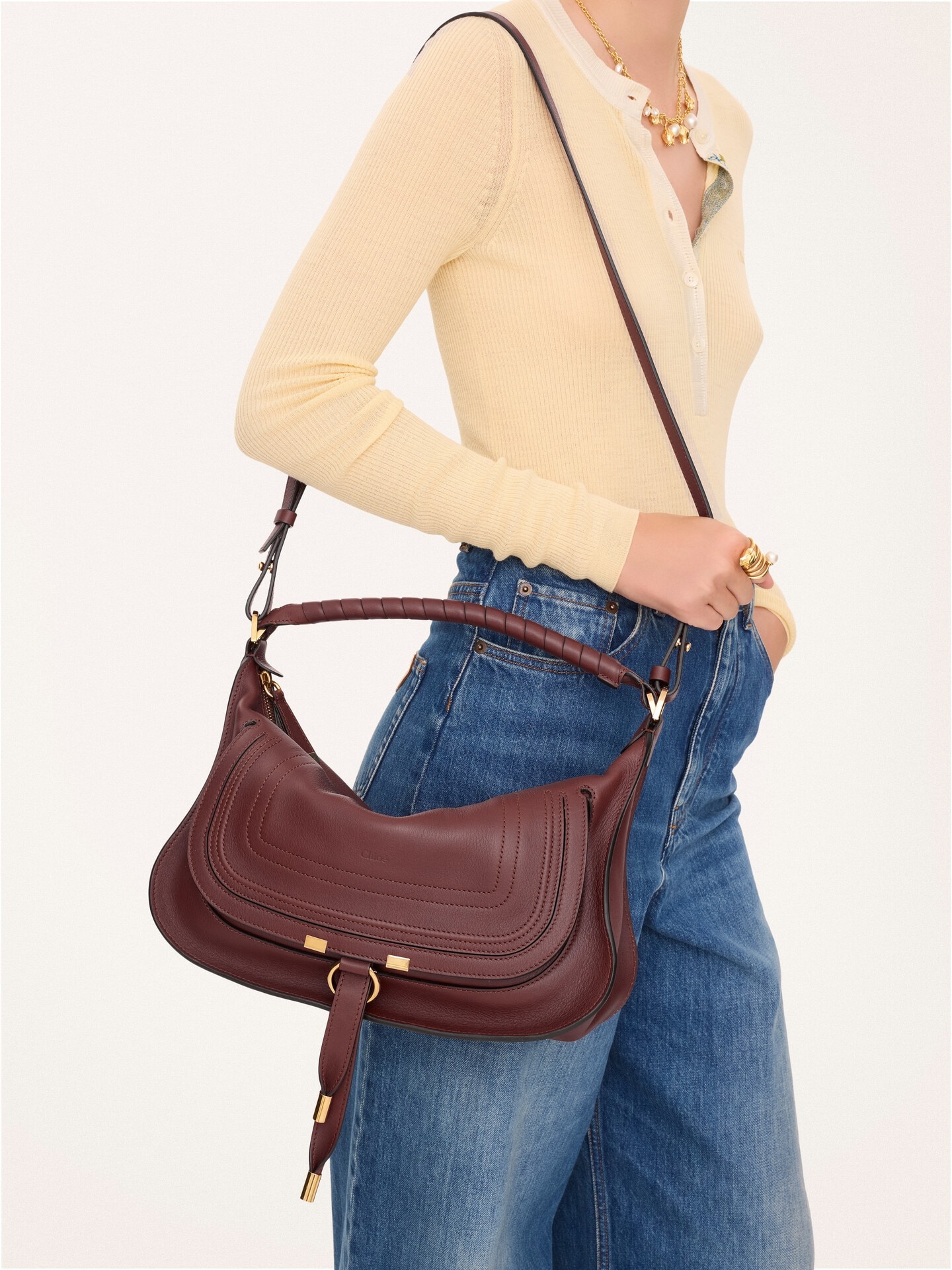 Small Marcie shoulder bag in soft leather - 2.0