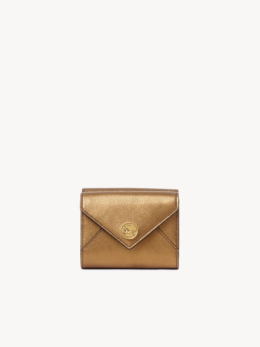 Monedero tarjetero Envelope peque&ntilde;o de cuero metalizado - 2