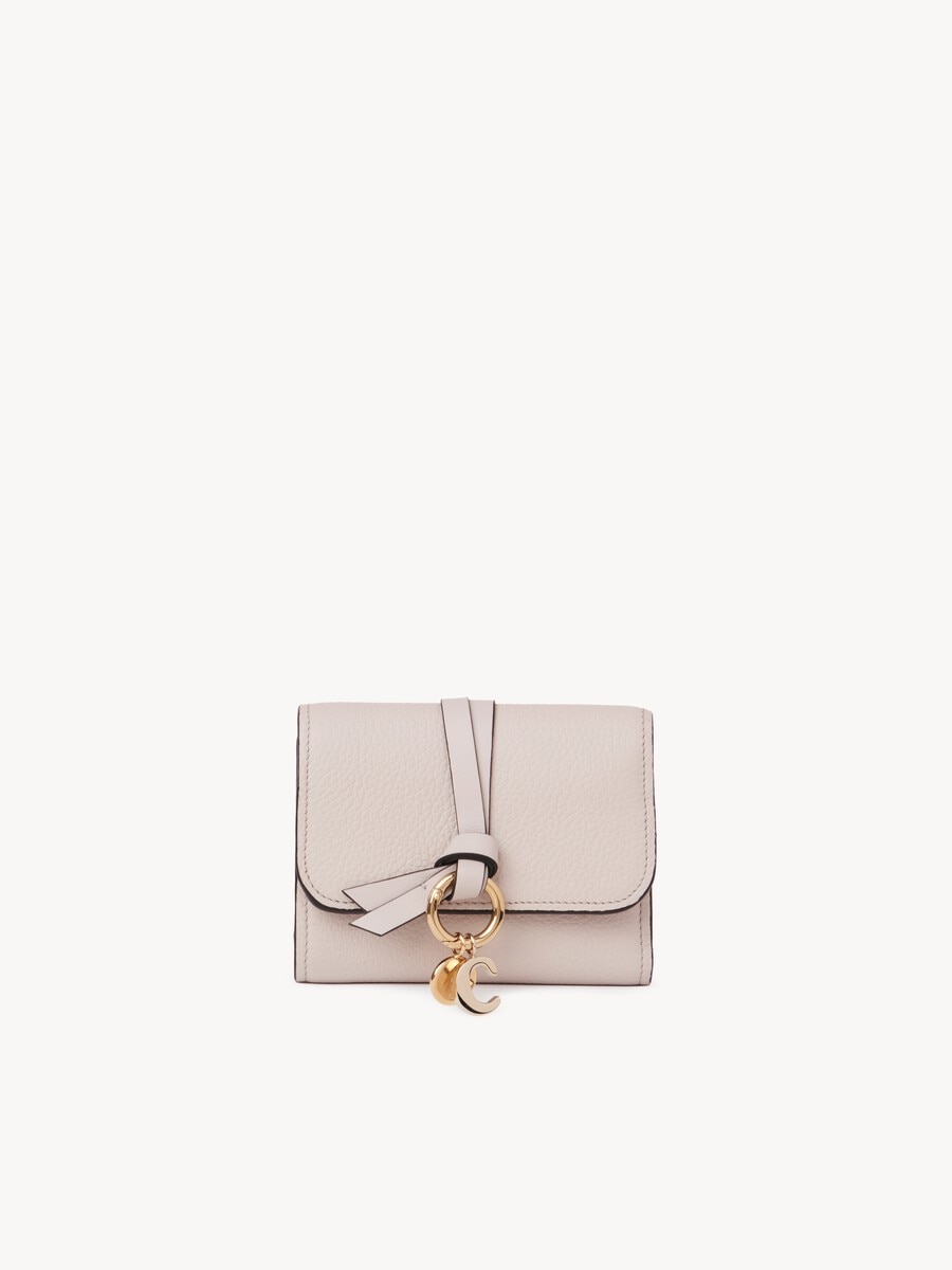 Small Alphabet tri-fold in grained leather - 1
