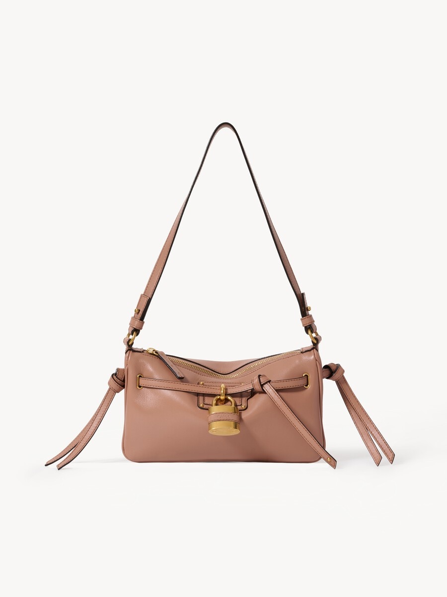 Mini Paddington Sling pouch with strap in soft leather - 1