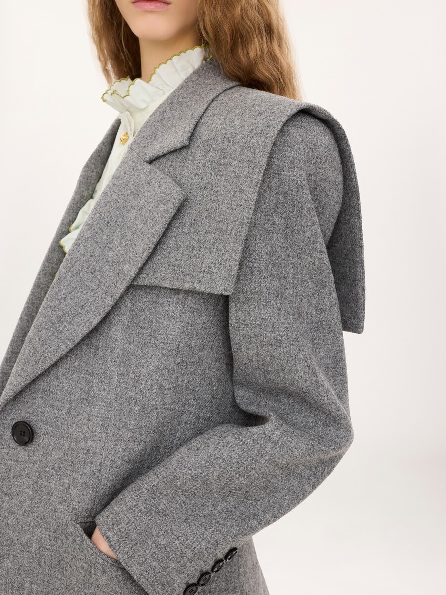 Single-breasted tailored jacket in chin&eacute; wool - 6
