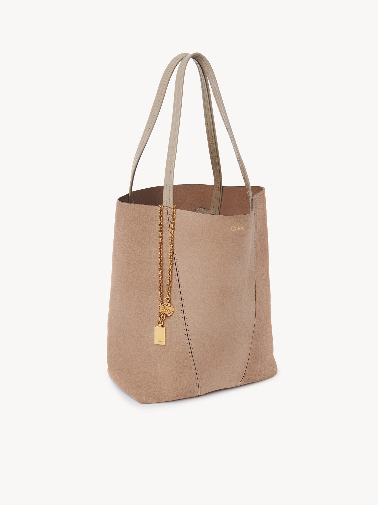 Sac cabas Chlo&eacute; Spin en cuir velours - 5.0