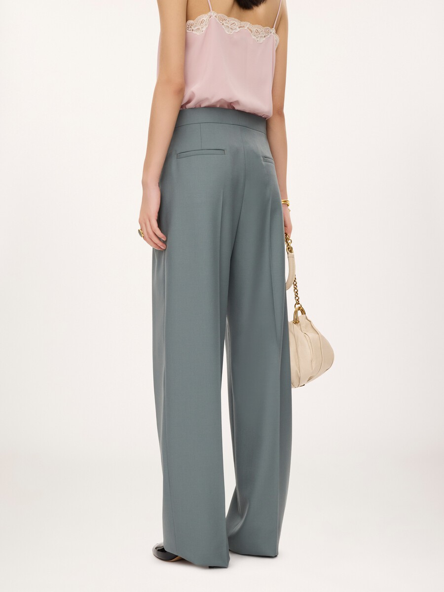 Tailored cigarette pants in wool gabardine - 4