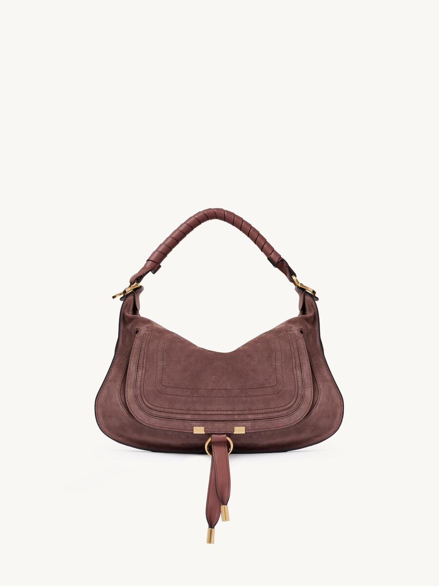Small Marcie shoulder bag in suede leather - 2