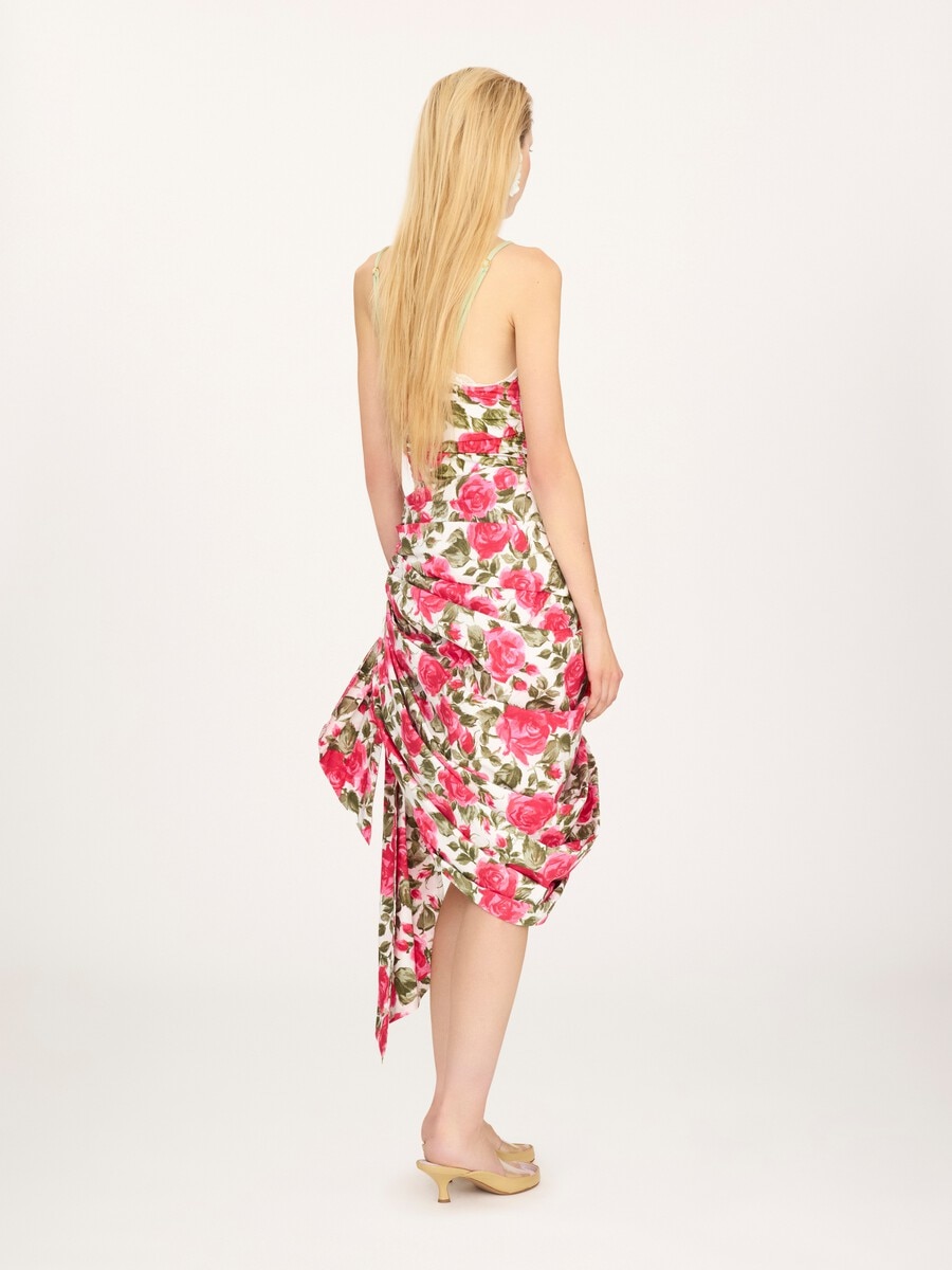 Body fruncido con estampado de rosas - 7