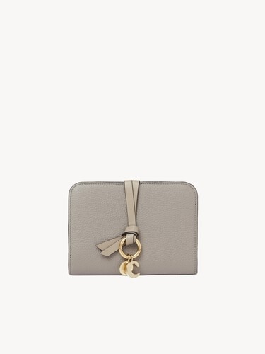 Alphabet bifold wallet in grained leather - 1