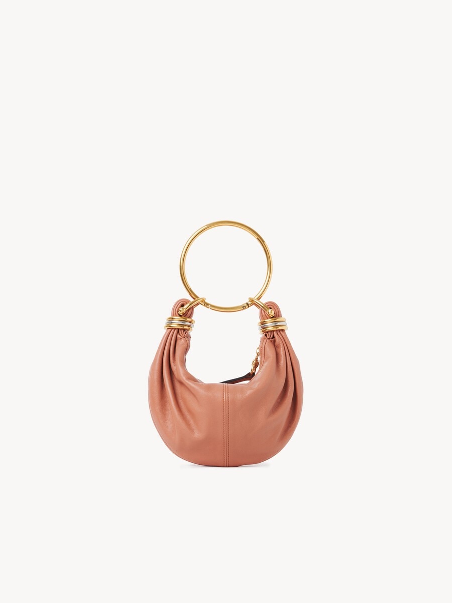 Mini Bracelet Hobo bag in grained leather - 1