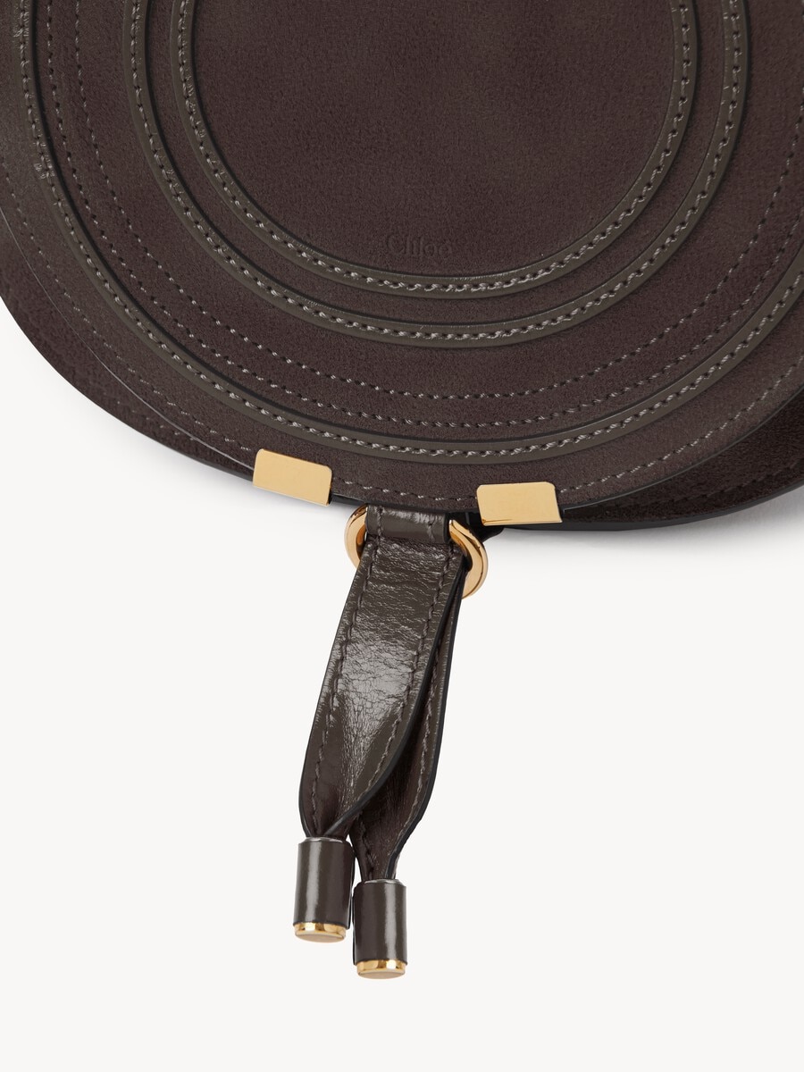 Small Marcie saddle bag in suede leather - 6