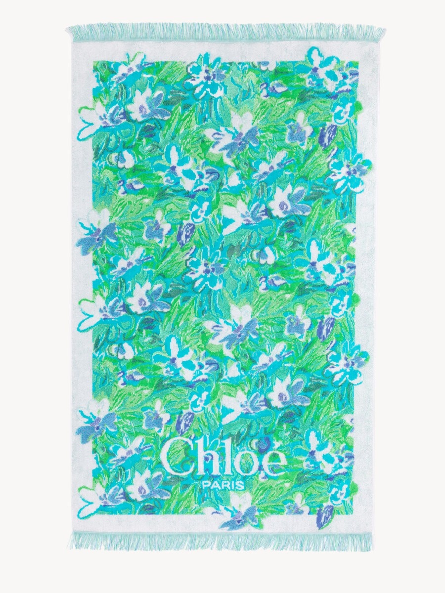 The Chlo&eacute; Wild Flowers beach towel in cotton toweling - 1