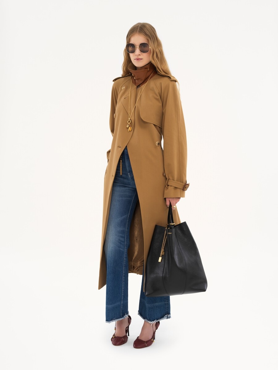 Large Chlo&eacute; Spin tote bag in grained leather - 7
