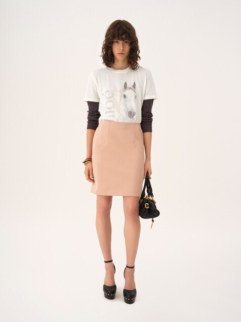 Crew-neck logo T-shirt in cotton jersey
