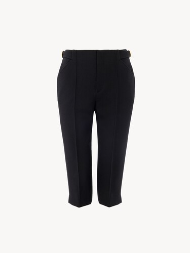 Tailored capri pants in wool cr&ecirc;pe - 1
