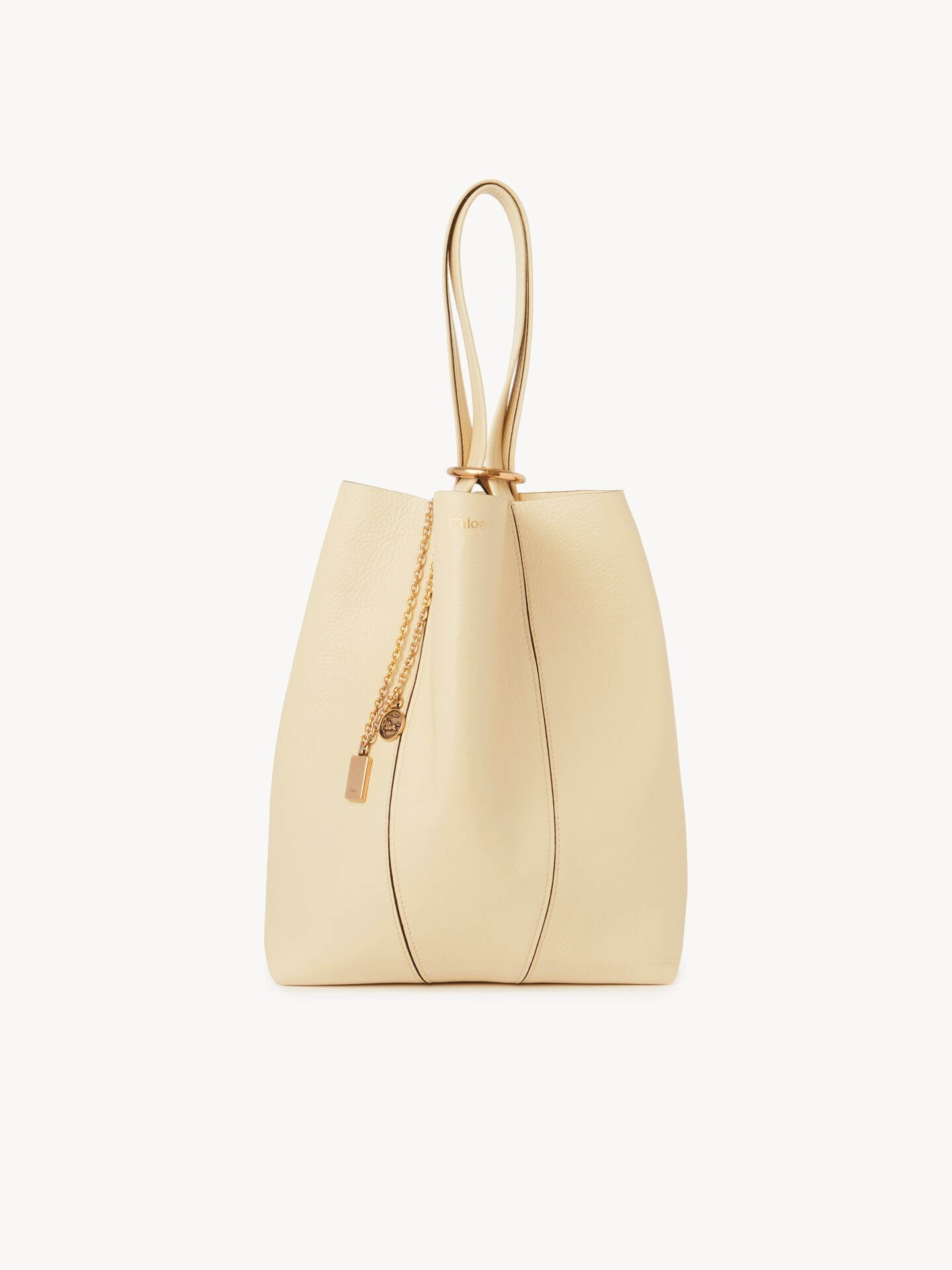 Chlo&eacute; Spin tote bag in grained leather - 2.0