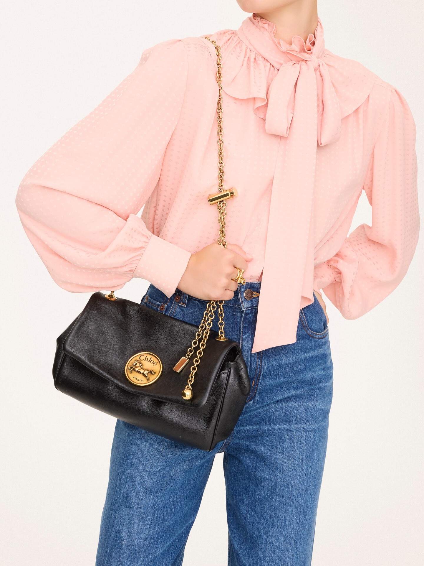 Chlo&eacute; Heritage shoulder bag in grained leather - 2.0