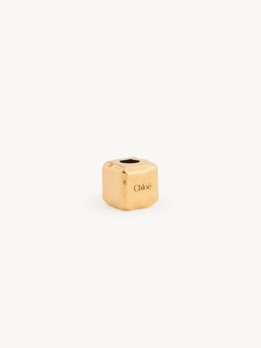 Cube Dice charm for Bracelet bag in brass - 2