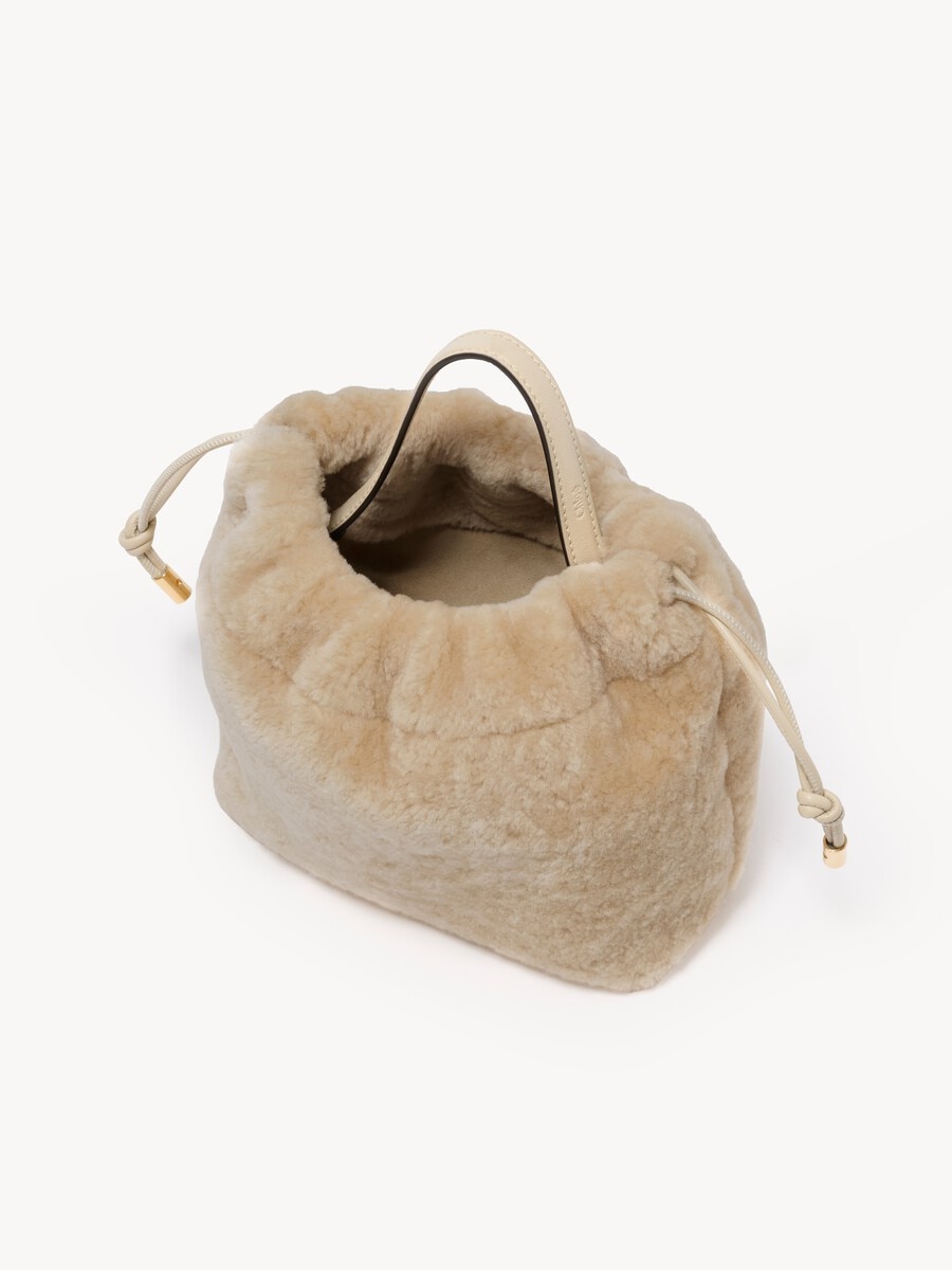 Mini Chlo&eacute; Icons shoulder bag with chain in shearling - 5