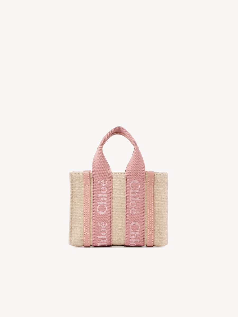 Minibolso tote Woody de lino - 5