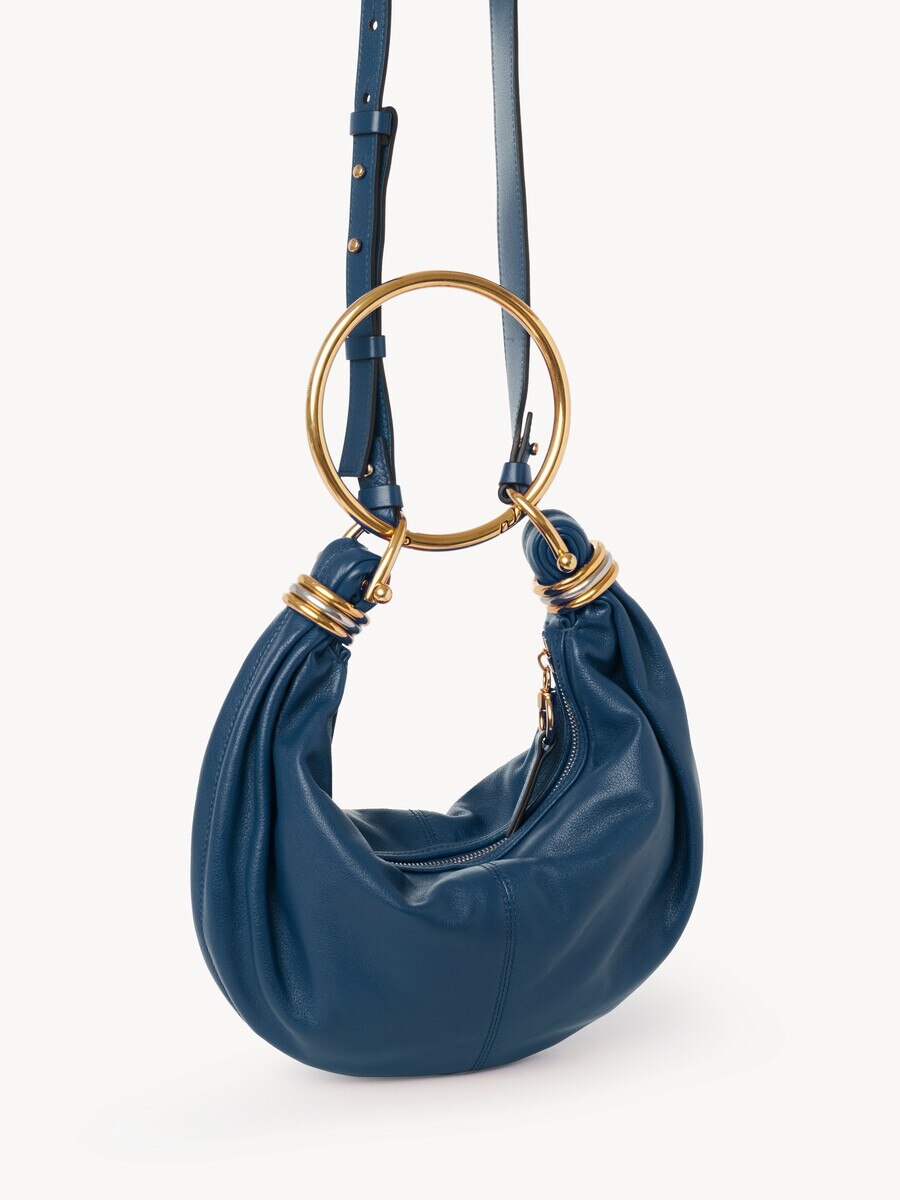 Small Bracelet Hobo bag in grained leather - 4