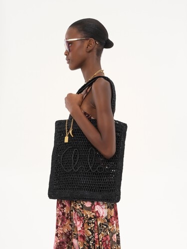 Summer Banana tote bag in raffia - 3