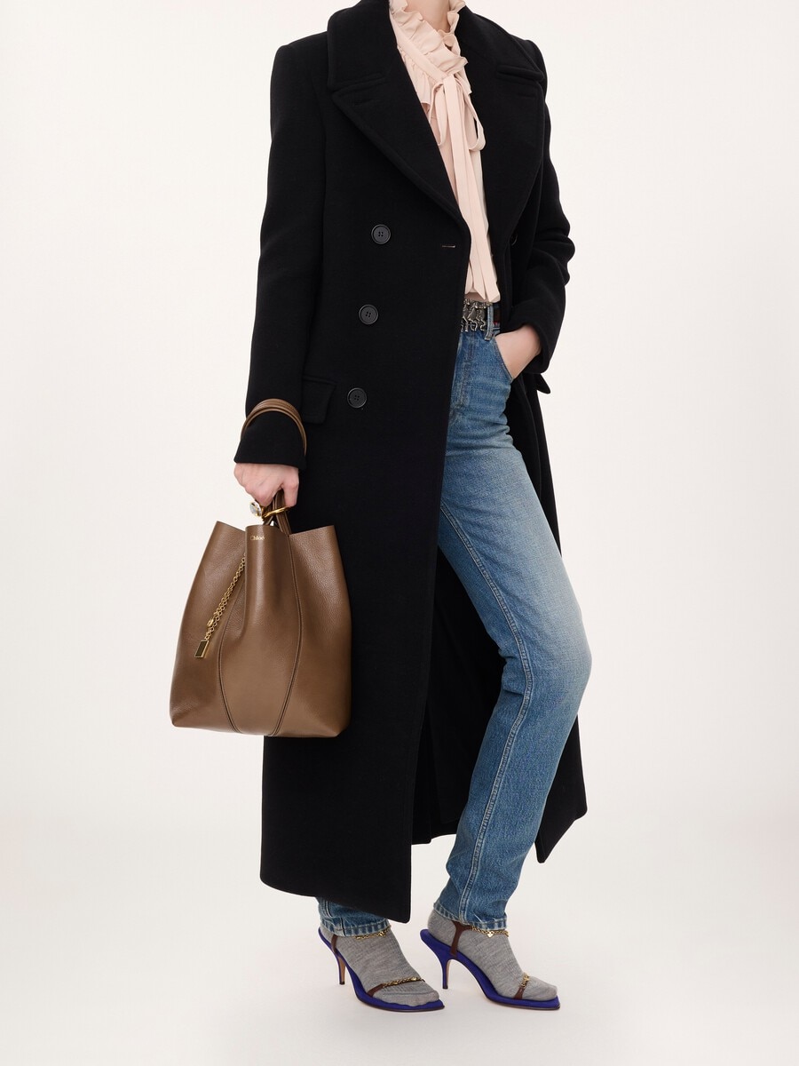 Chlo&eacute; Spin tote bag in grained leather - 7