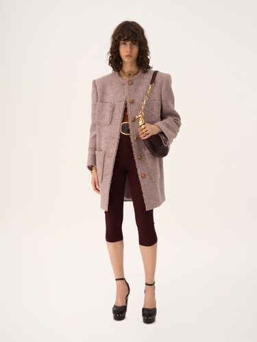 Chain Horse shoulder bag in grained leather & snakeskin - 10