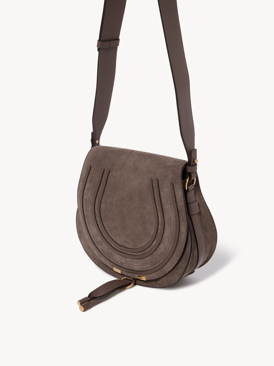 Marcie saddle bag in suede leather - 3