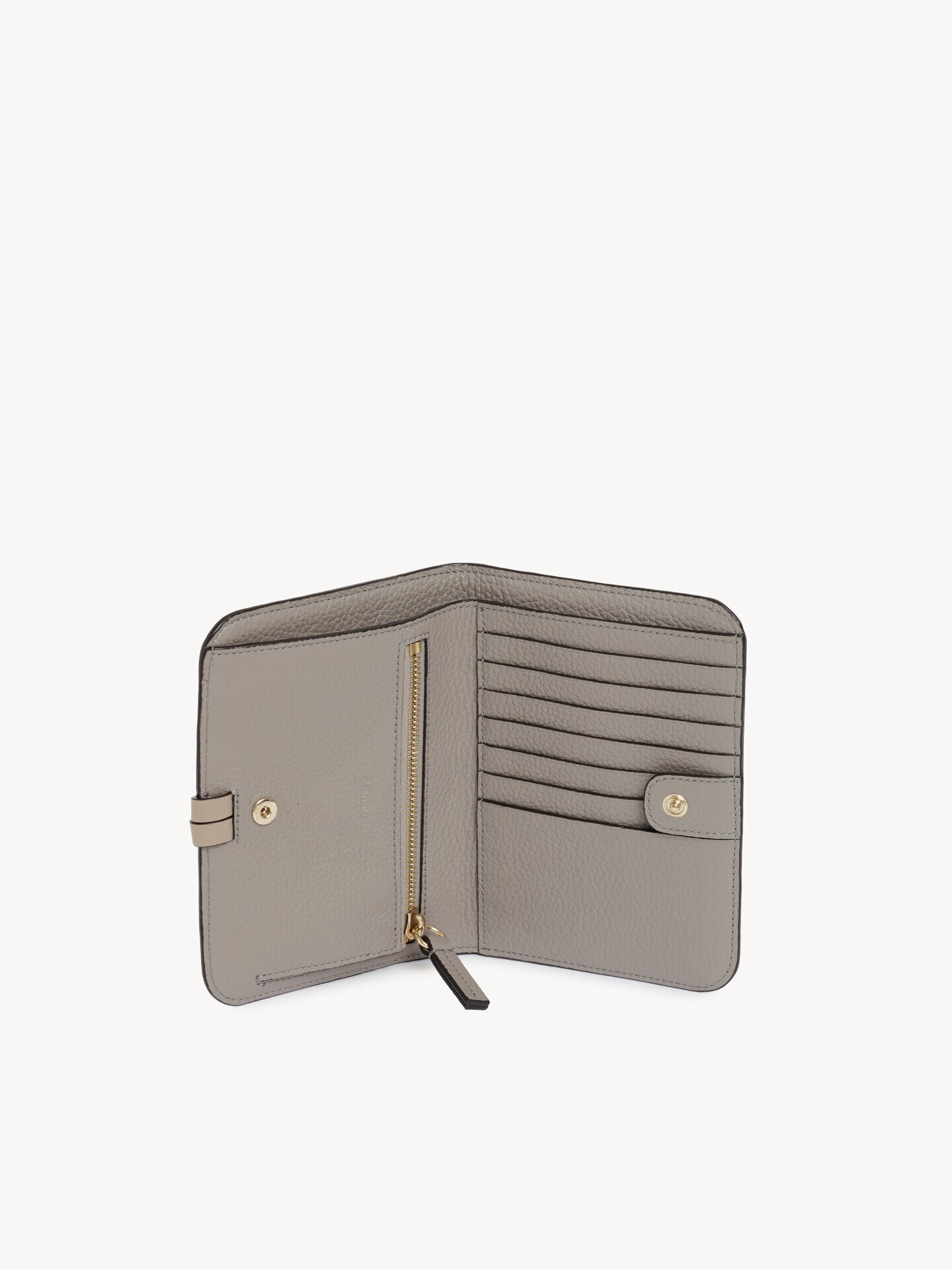 Alphabet bifold wallet in grained leather - 4.0